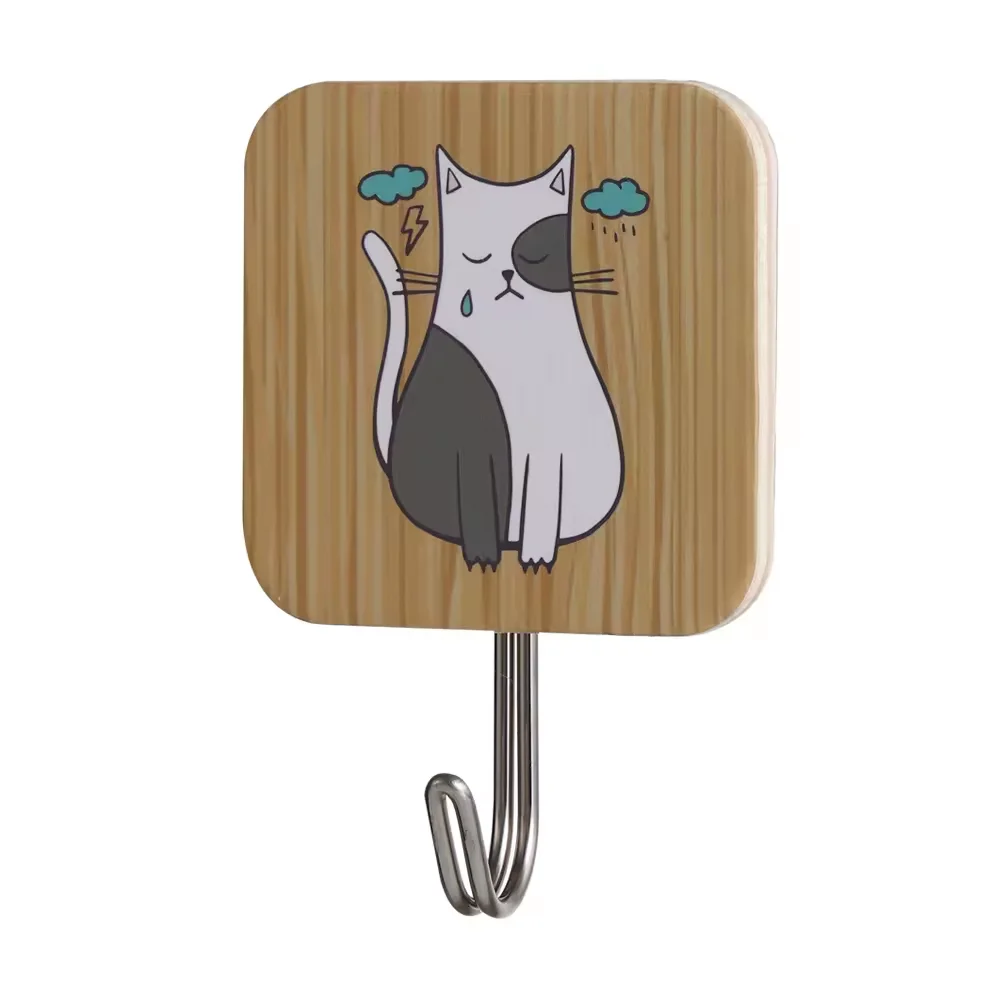 Bailiwang Multifunctional Luxury Wooden Key Hook PP Material Wardrobe Key Hook for Bathroom Clothes Towel Bedroom Kitchen Use