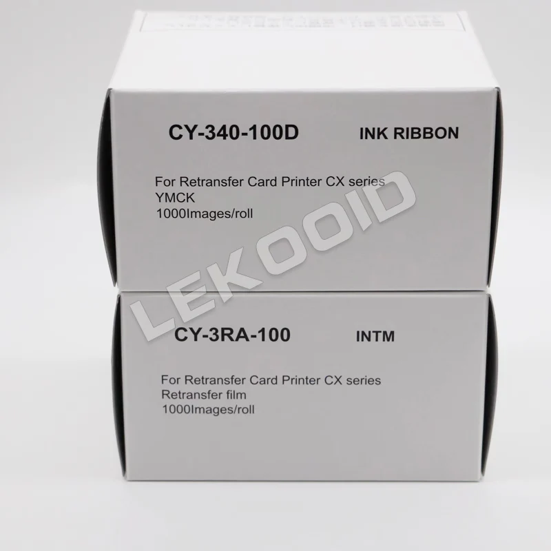カードプリンター CY-340-100 フィルムリボン CY-3RA-100 オリジナルJVCカードプリンターCY-340-100D YMCKリボン & CY-3RA