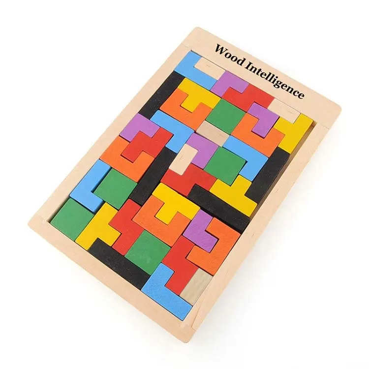 wooden puzzle brain teasers game and intelligence