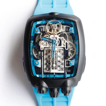 Astronomia Celestial Series quartz Watch Men 360 Degrees Transparent Design Waterproof Leather strap Men's AAA Watch