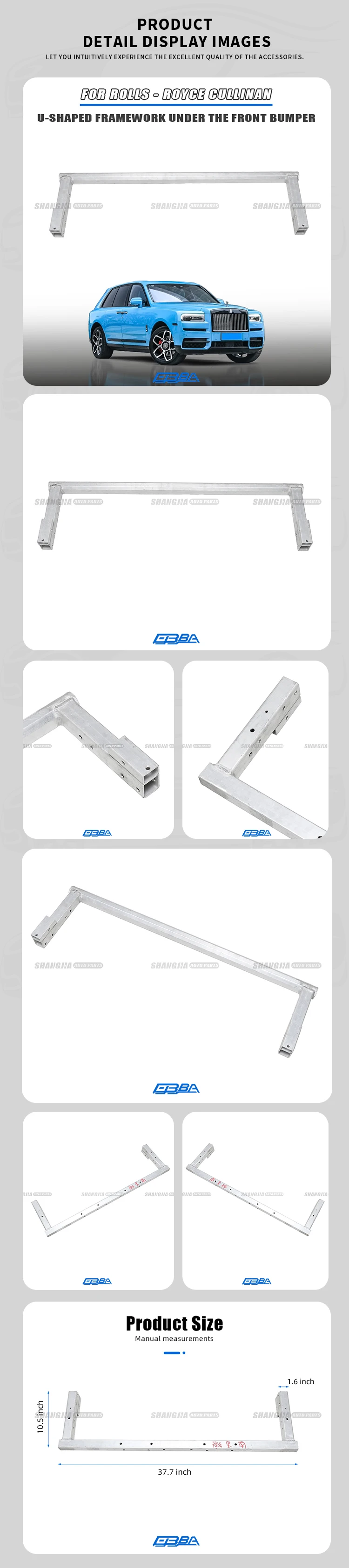 For Rolls Royce Cullinan Front Bumper Support Bracket Aluminum Alloy 51117413214 car accessories parts details