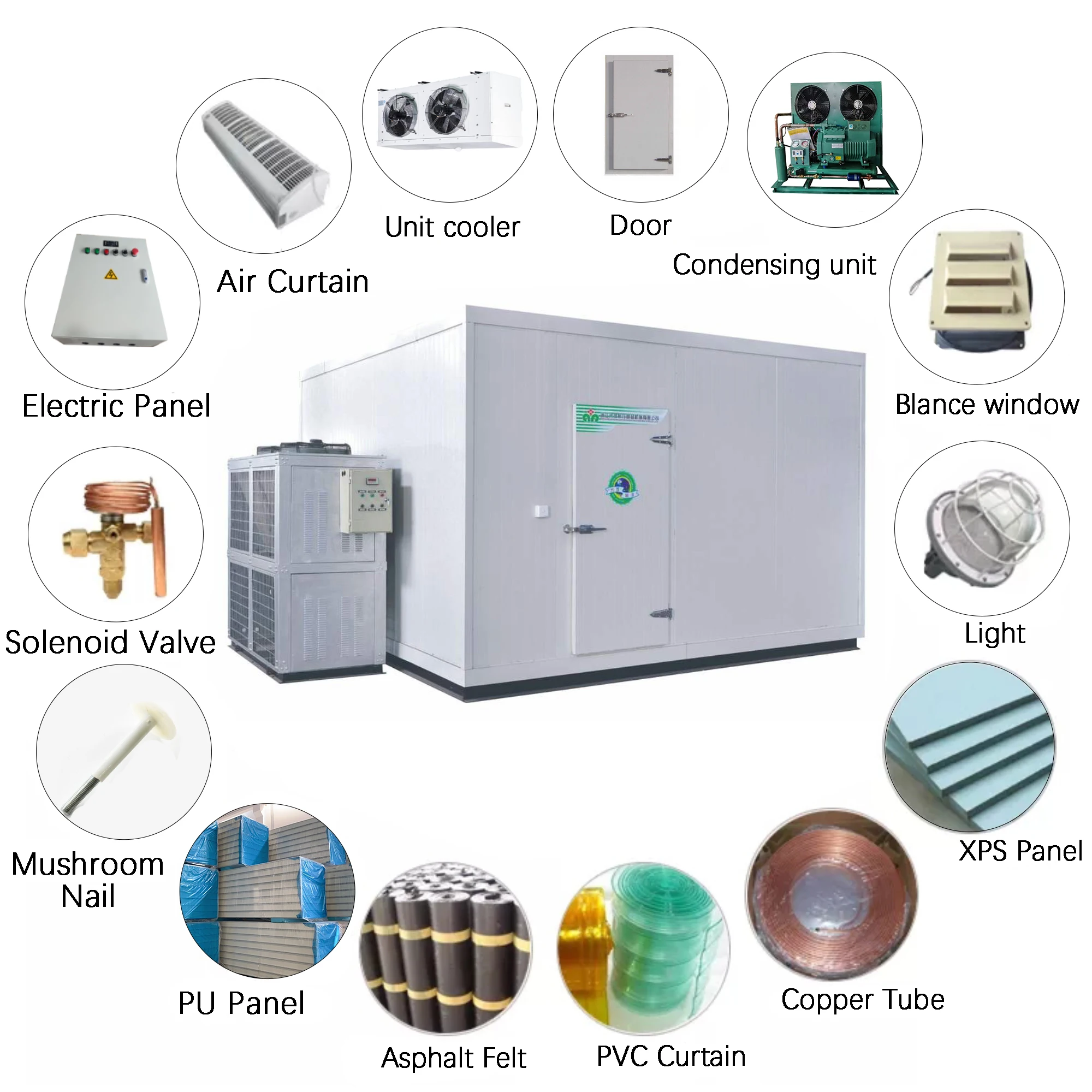 4*2.5*2m在带太阳能电池板的冰肉鱼冷藏室25度行走 - Buy 4*2.5*2米ongrid太阳能-25度步入式冷藏室制冷冰箱冰肉类与 ...