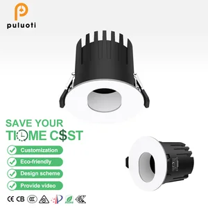 High Quality 12W 75mm COB LED Spot Down Light Elliptical White Modern Design Aluminum Ceiling Recessed for Office Home Hotel