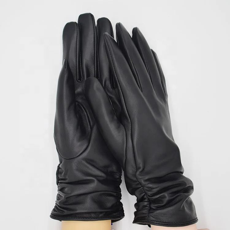 Best Selling Women's Fashion Sheepskin Leather Gloves Warm Winter