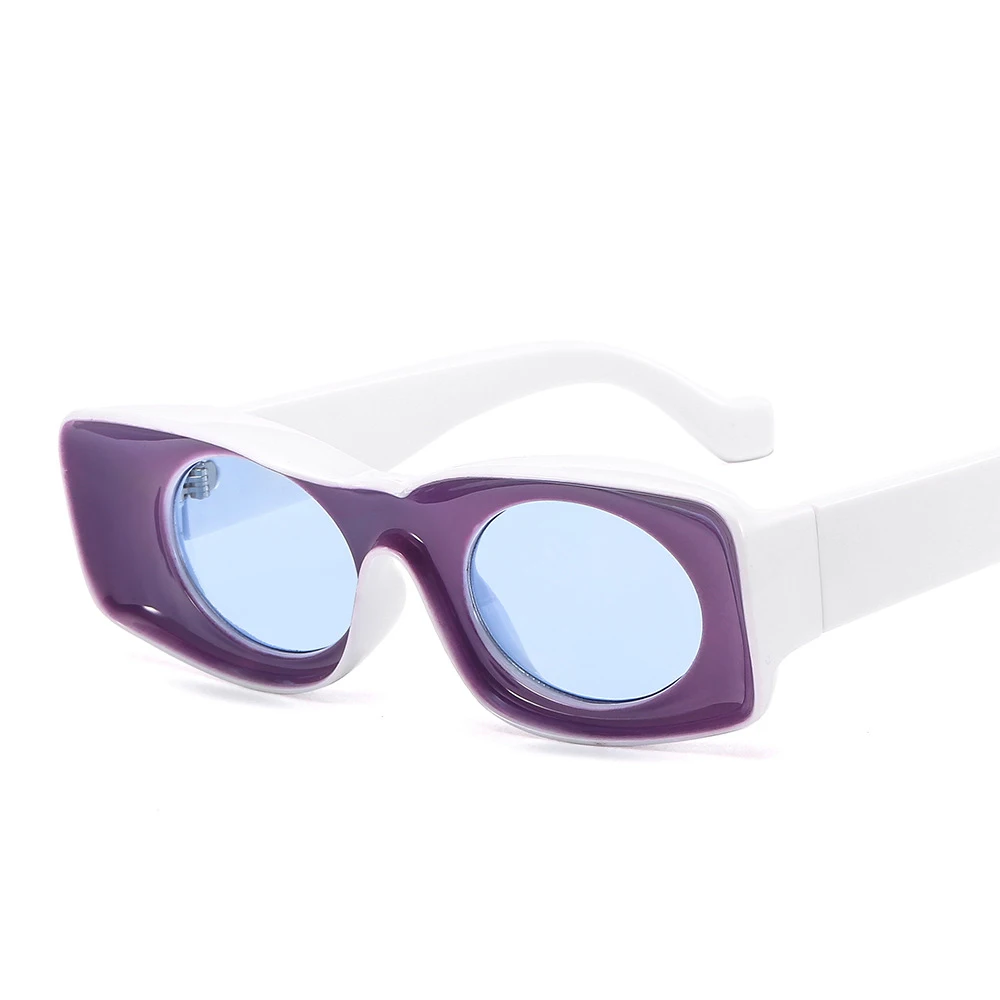 2023 Hip Hop Oversized Candy Color Sunglasses for Women and Men Unique Red Orange Square Sun Glasses Female Sexy Party Shades