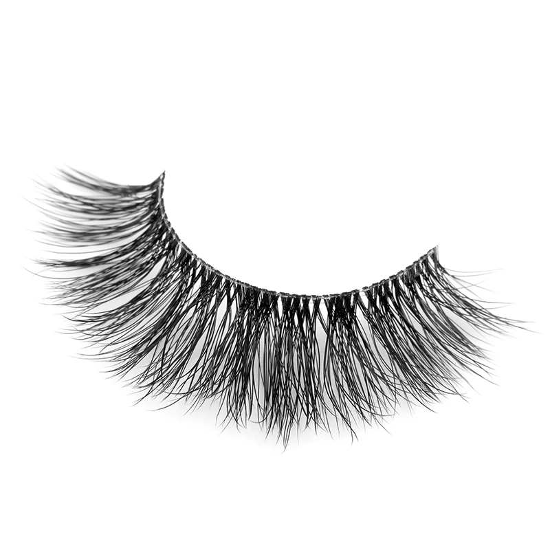 Hollyren Triangle Fiber Lash Invisible Clear Band Faux Mink Eyelashes 