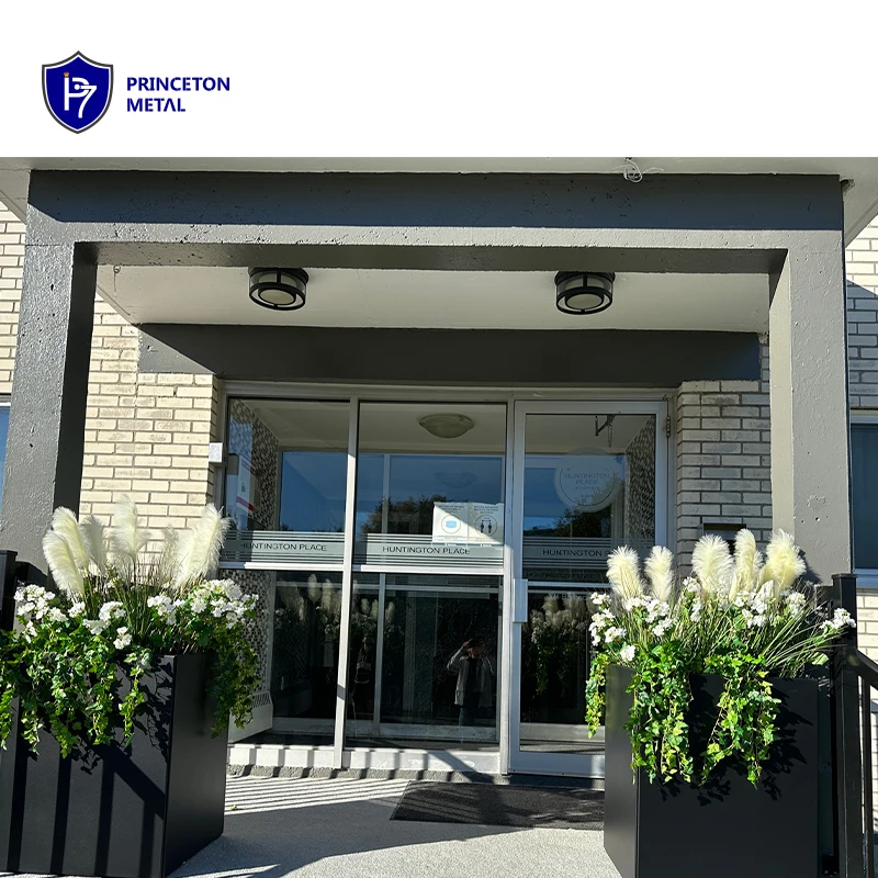 Уличный Большой Алюминиевый горшок, прямоугольный горшок для цветов, Металлический горшок для дома