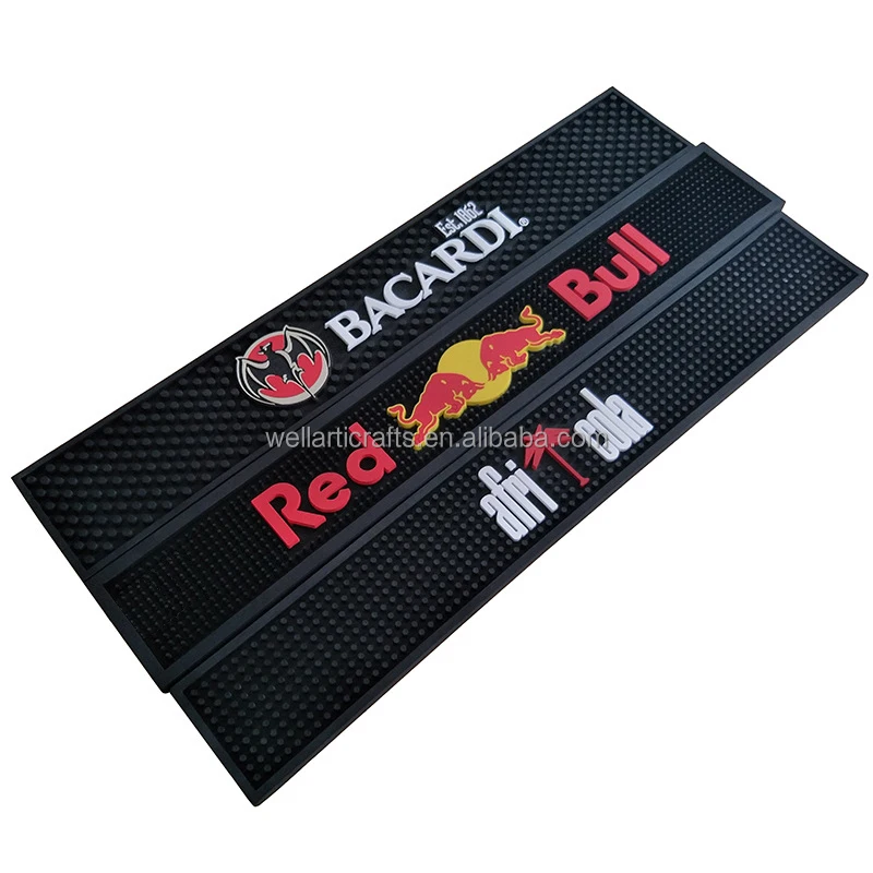 Highquality Custom Branded Bar Runner Soft Pvc Rubber Bar Mat With