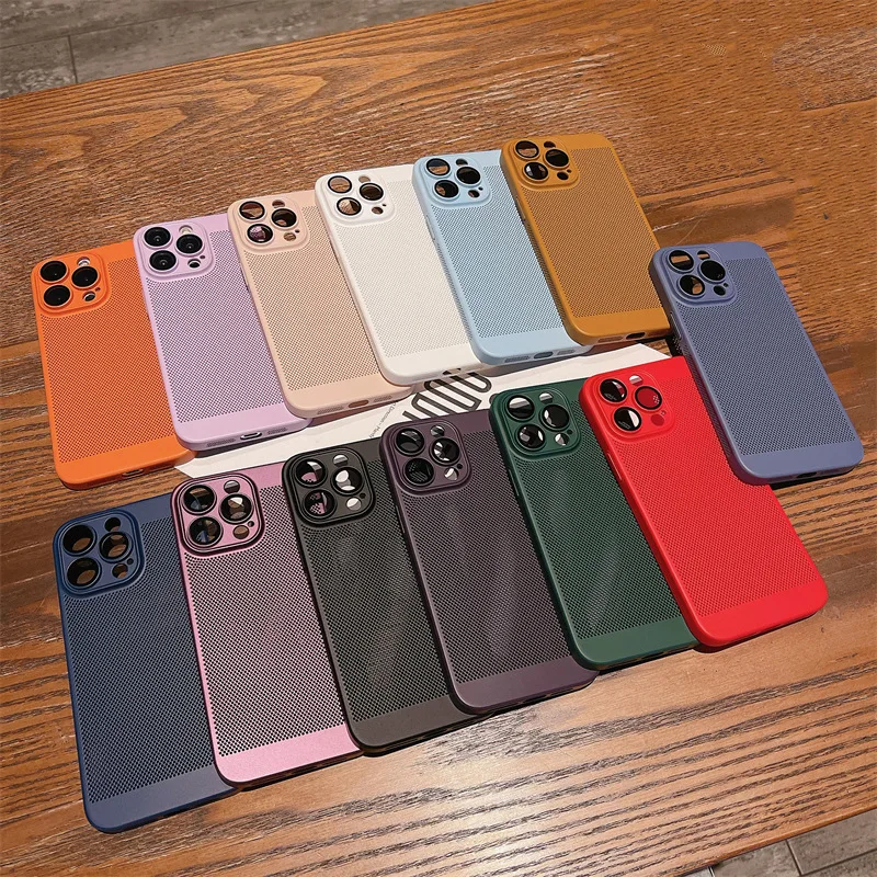 Sommer Vollstndig Atmungsaktives Netzgehuse Handy-Zubehr Design  Handyhlle fr iPhone 15 Pro Max 16 Plus 17