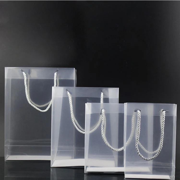 Custom Transparent Gift Bag Waterproof Clear Transparent PVC