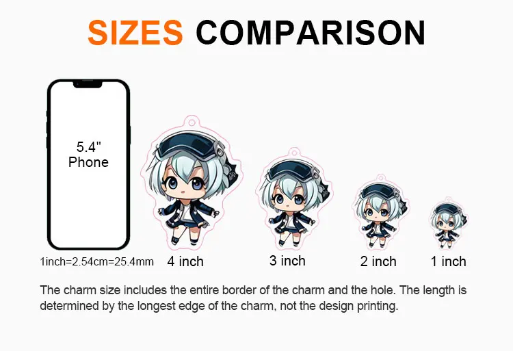 Personalized Custom Keychain Double Sided Print Clear Epoxy Resin Acrylic Charm Anime Acrilica Llavero manufacture