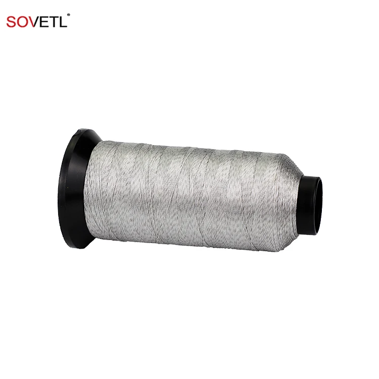Silver Fiber Conductive Anti-static Thread 150D/3 250D/3  Antistatic ESD Conductive Sewing Thread for Fabric Garment