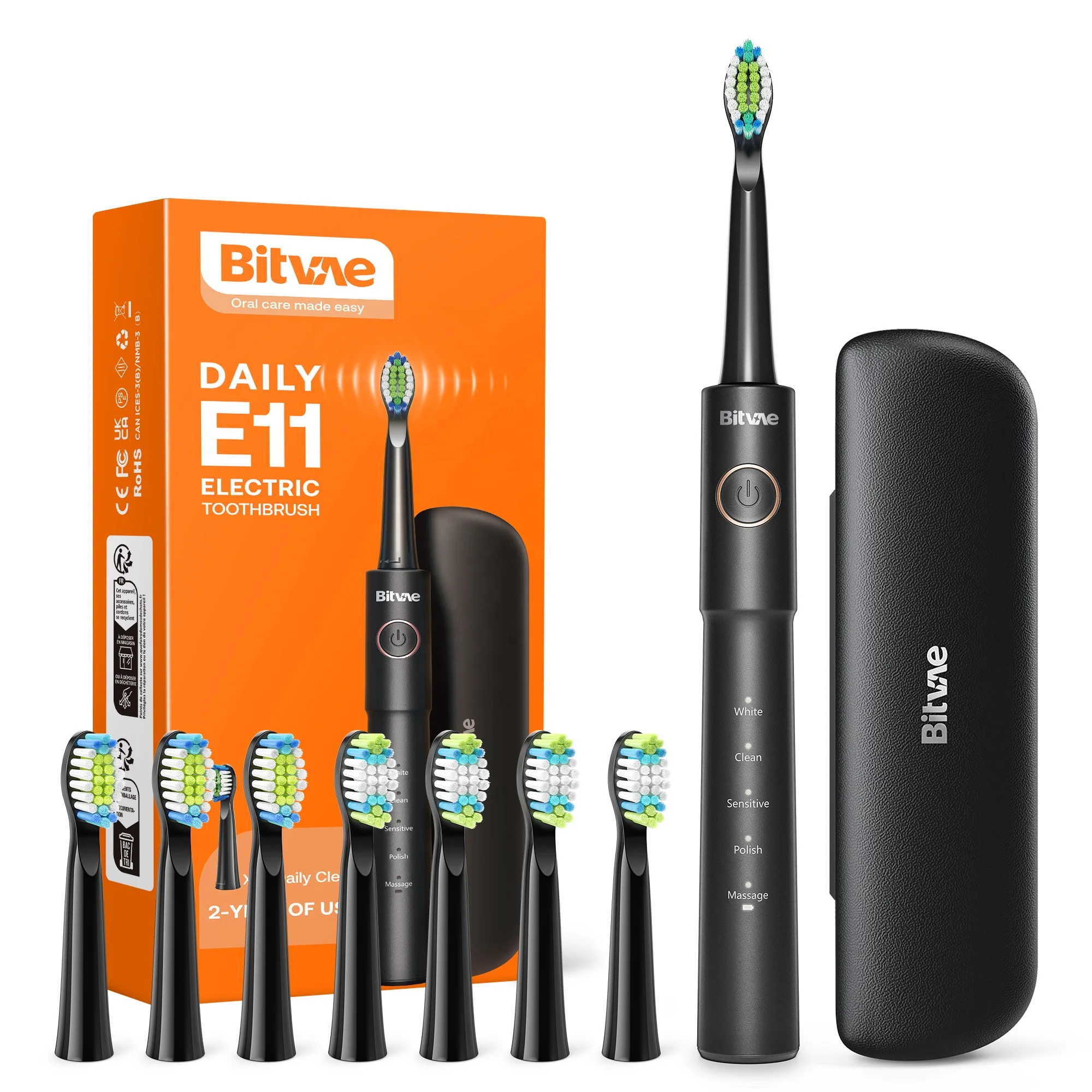 Bitvae BV E11 IPX7 USB Fast Charge Rechargeable Toothbrush Automatic Vibrate Dental Electrical Electric Toothbrush