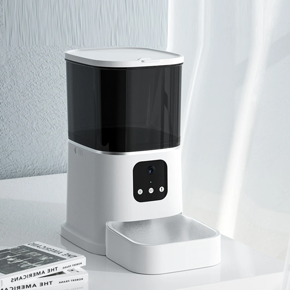 Automatic Pet Feeder Camera 6l Auto Camera Pet Dry Food Feeder Dog Cat