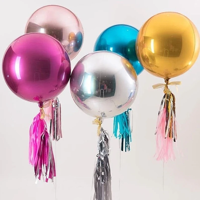 22 Inch 4d Round Aluminum Foil Balloons