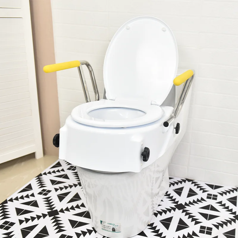 Przenośny Bidet Poręcz stała Starsi ludzie Podniesiona toaleta Podwyższony siedzisko toalety