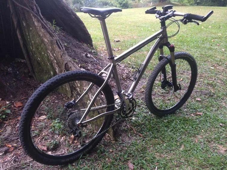 特注26インチチタンMTBバイクフレーム カスタムチタンMTB自転車
