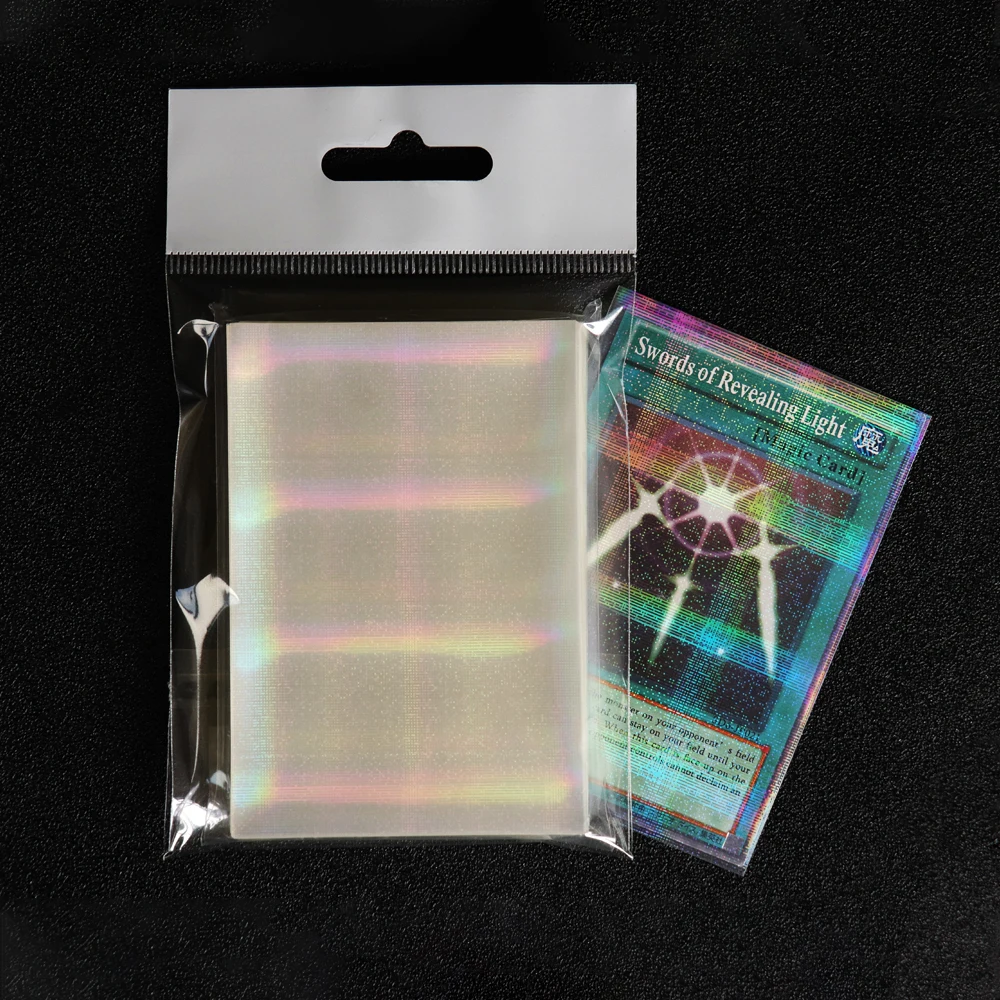 600PCS Double Clear Prismatic Hologram Card Sleeves