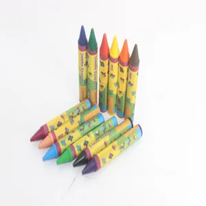 12 Large Unbreakable  Crayons Set Jumbo Wax Crayon for Children Kids