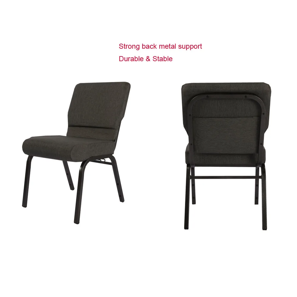 Modern Interlocking Padded Stackable Chair For Church Fabric Theater