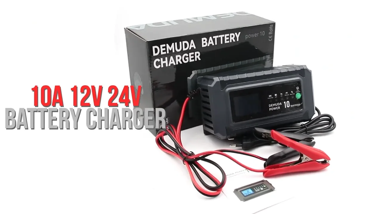 12v 24v Dc10 10a Power Universal Car Battery Charger Battery Maintainer