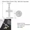 Cuban Cross-White Gold