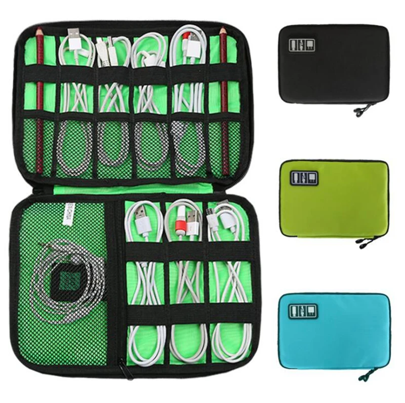 Electronic Organizer Travel Storage Bag USB Cable Accessories Gadget Pouch Case 