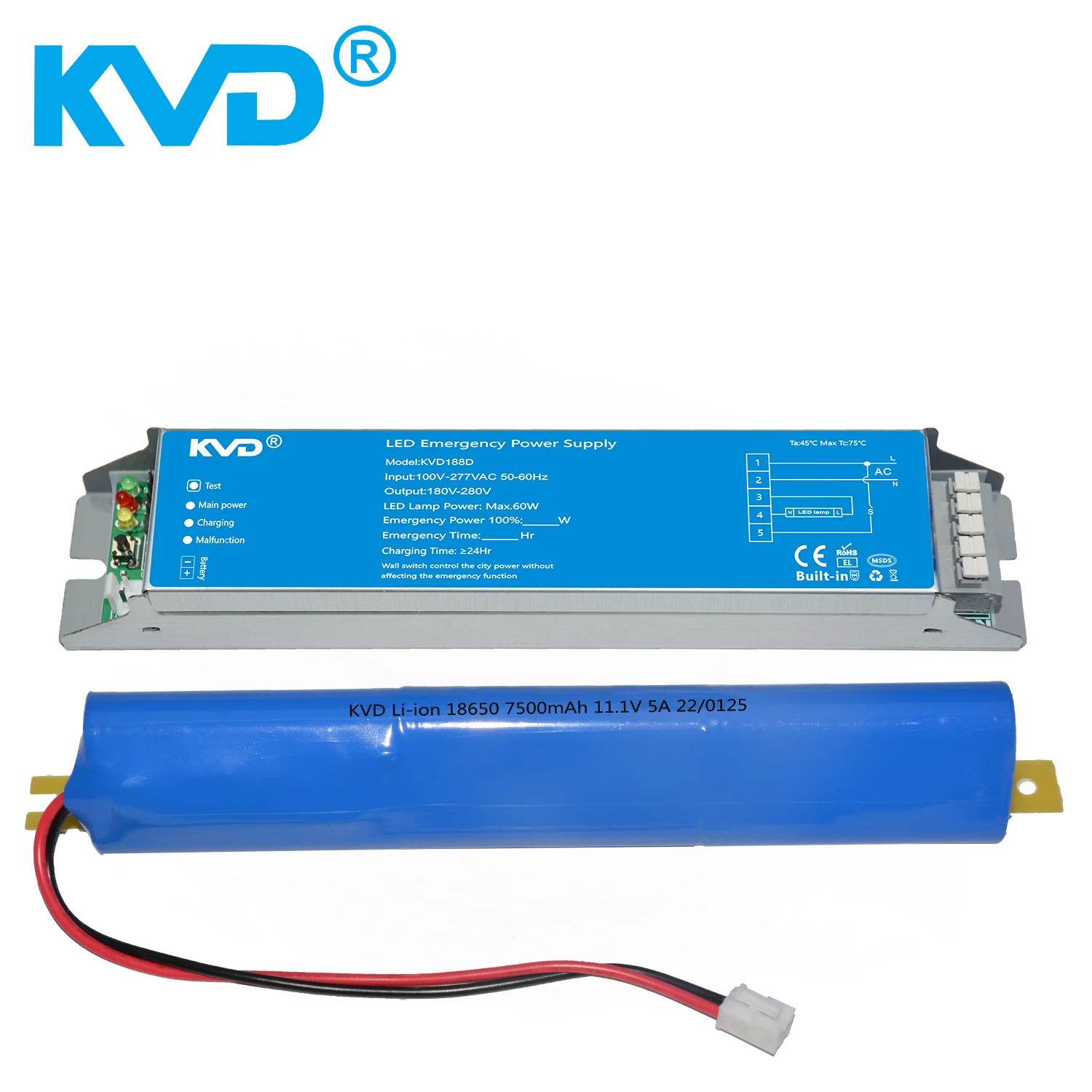 Liion Power Pack Battery Emergency Ballast Backup Hotel T8 Emergency