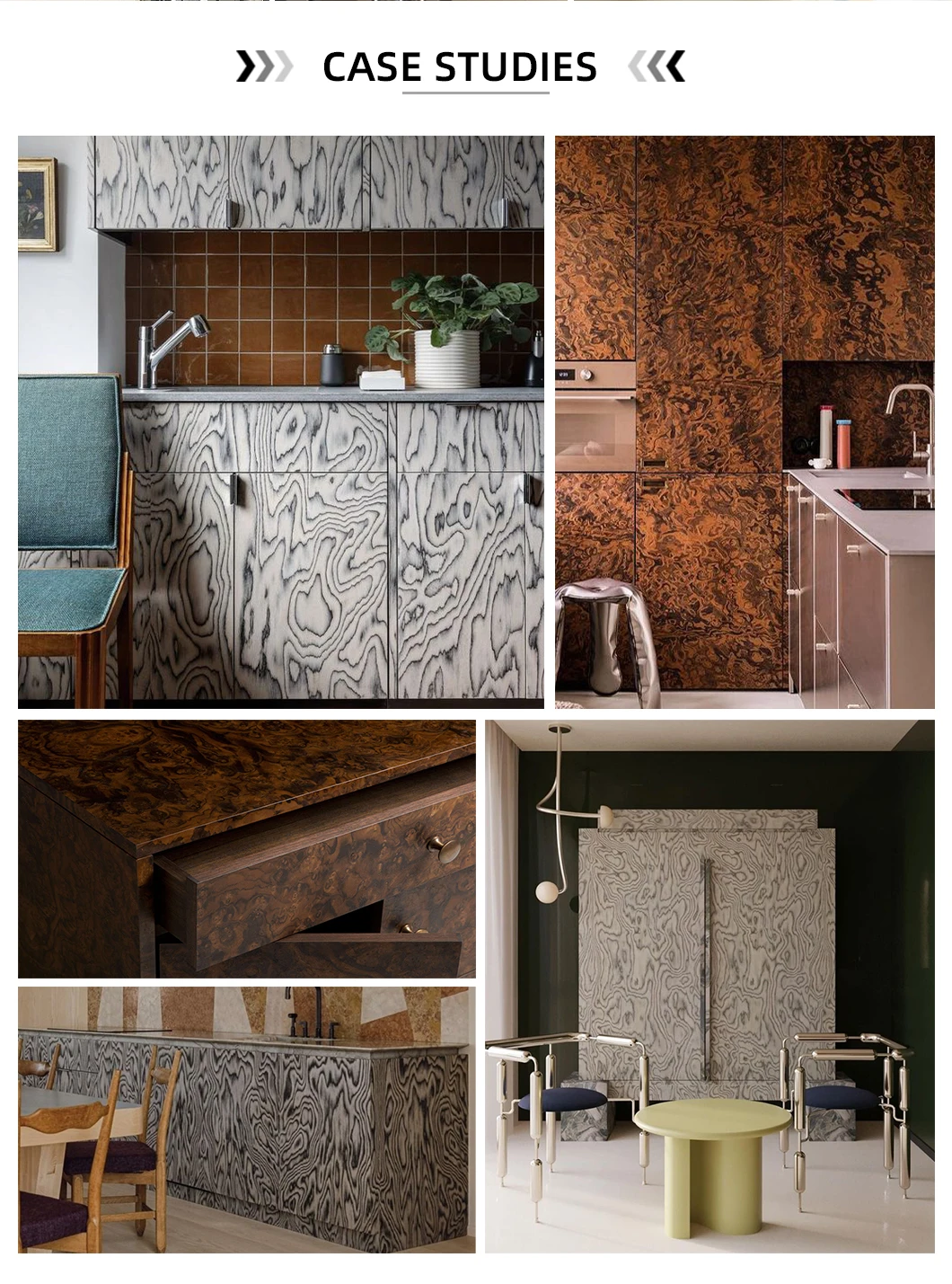 MUMU DESIGN Wood Veneer Wall Slat Oak Burl Wood Eco Friendly Recone ...