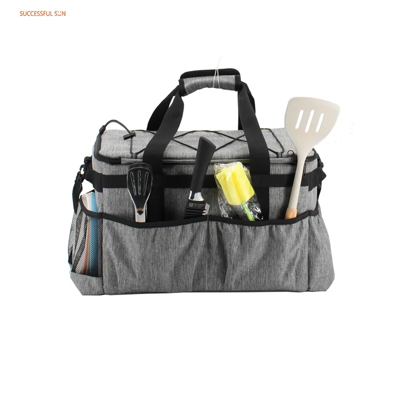 product wholesale customize logo picnic cooler bag food delivery bag for outdoor activities and bbq with lid-5