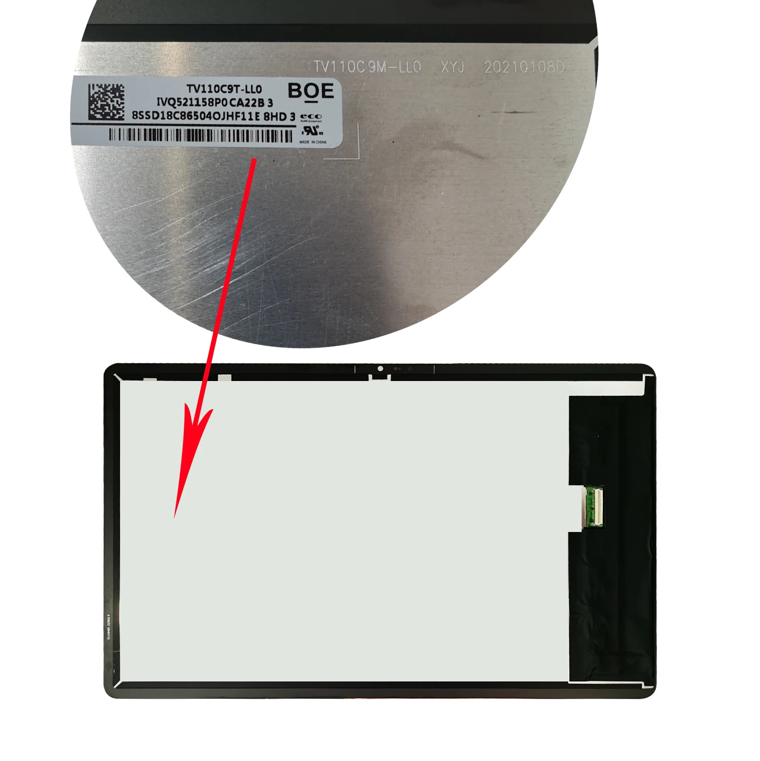 LCD Display Touch Screen Digitizer Assembly for Lenovo Tab P11/P11 Plus  TB-J606 TB-J606F TB-J606N TB-J606L 11 Black