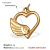 Pj448g double-sided solid gold pendant