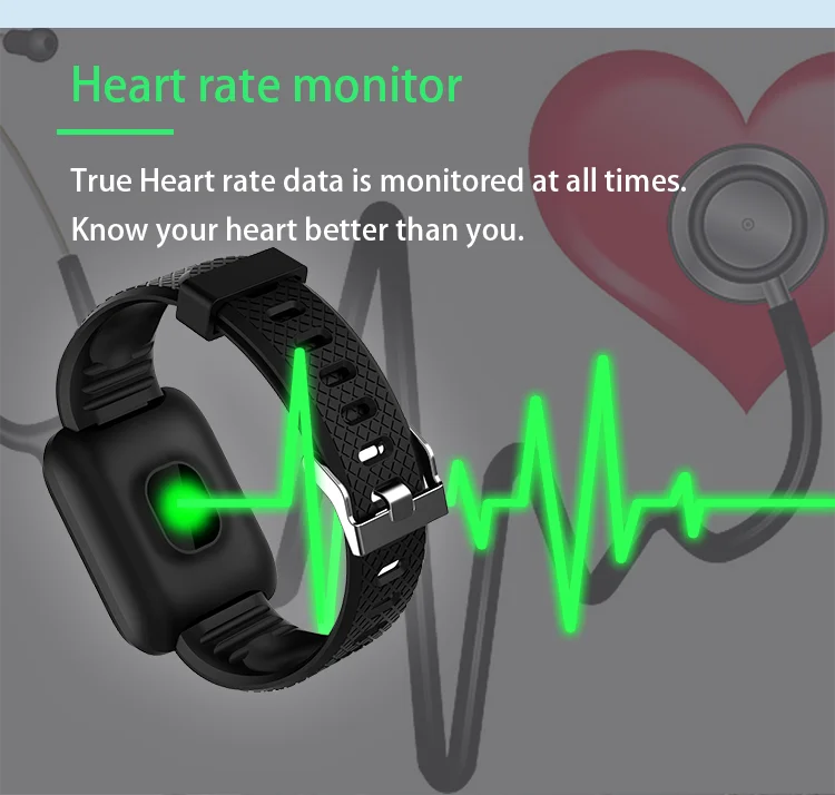 116 Plus смарт-браслет водонепроницаемые Смарт-часы 2021 трекер сердечного ритма кровяное давление 116 Plus Wirstbands для Android