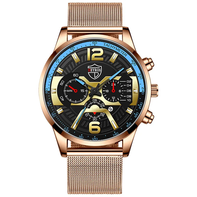 Mens Watches 2021 Fashion Calendar Watch Men Business Stainless