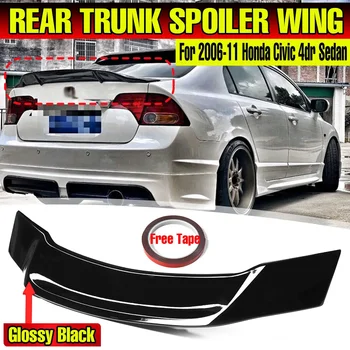R Style Car Rear Spoiler Wing Lip Extension For Honda For Civic 8th 2006-2011 9th Gen 2012-2015 Rear Trunk Spoiler Lip Boot Wing