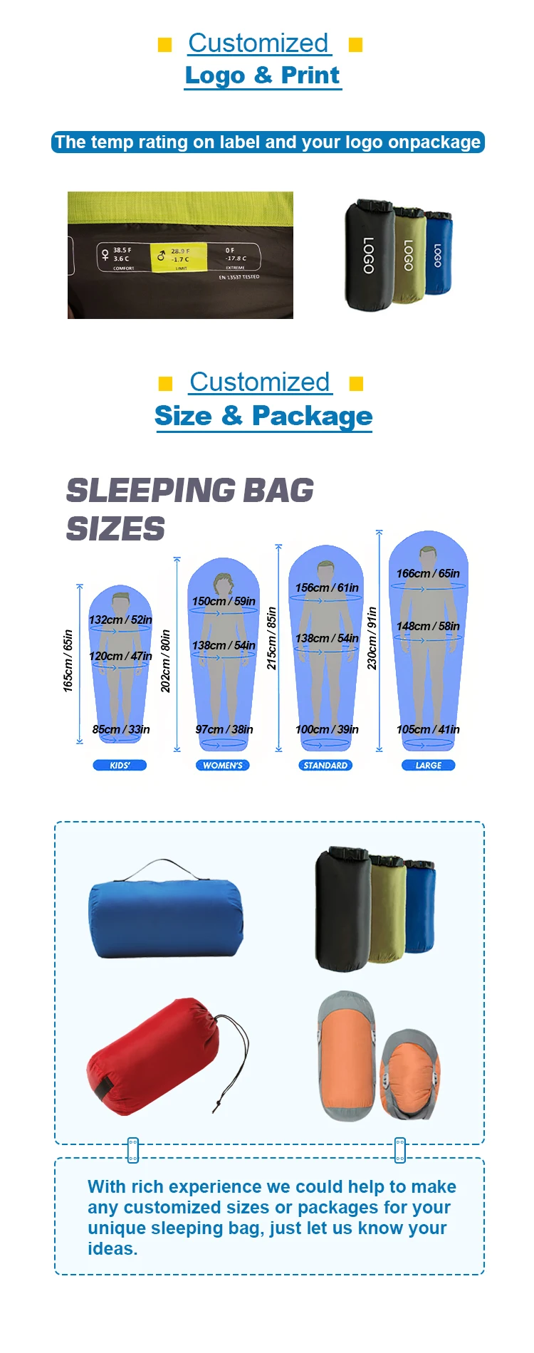 Yumuq 200cm / 78'' 190t Polyester Dwr Rectangular Sleeping Bag Winter