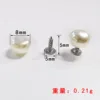 Clous de perles plates de 8 mm, clous d'ananas 5*5