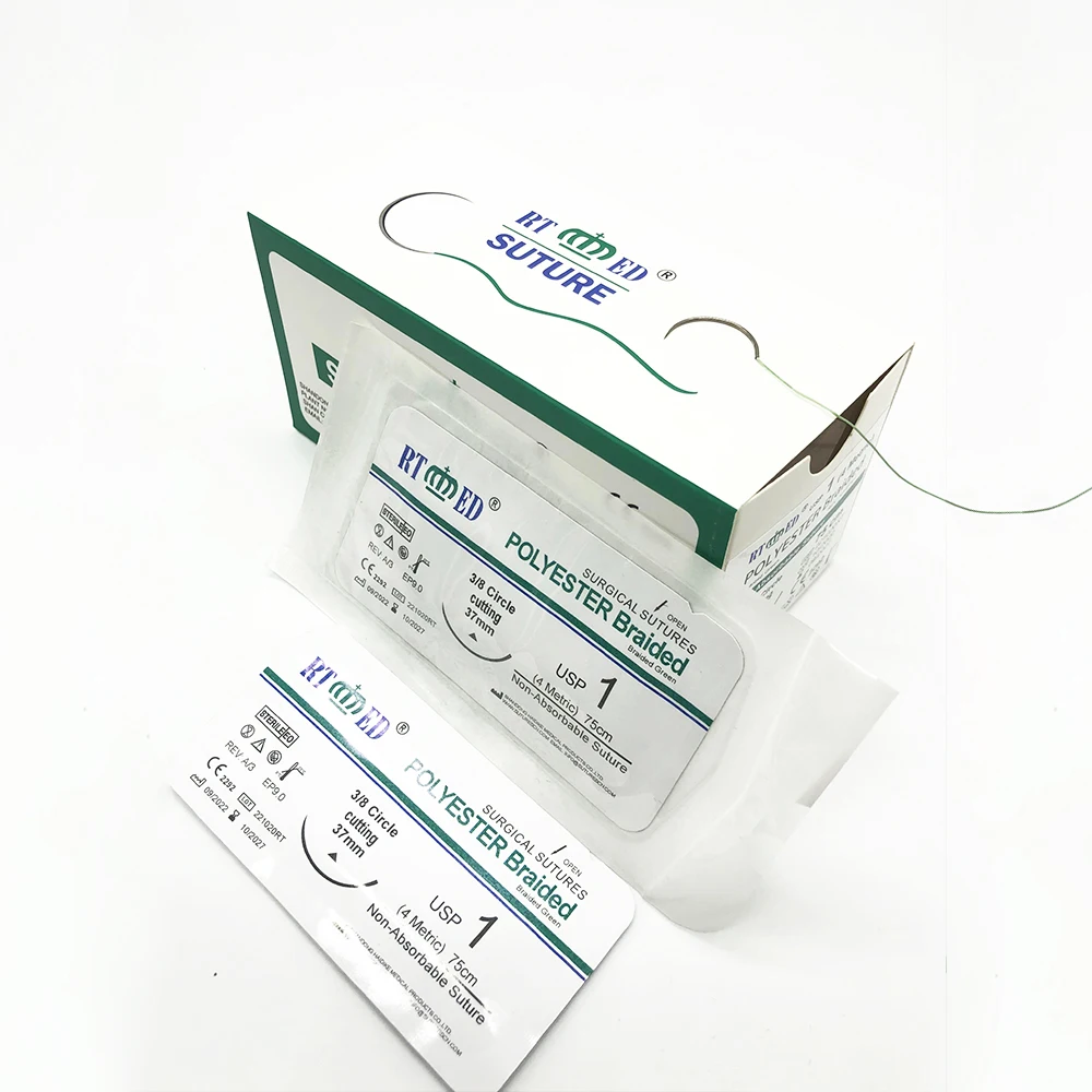 Absorbable Different Types Suturas Nylon Monofilament Polyglactin PGLA Surgical Sutures