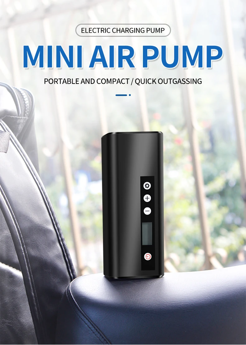 Handheld Mini Smart Air Compressor Pressure Gauges Cordless Tyre Inflator Car Bicycle Motorcycle Rechargeable Portable Air Pump