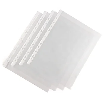 Clear A4 Sheet Protectors 11 Holes Pp Transparent File Folder Punch ...