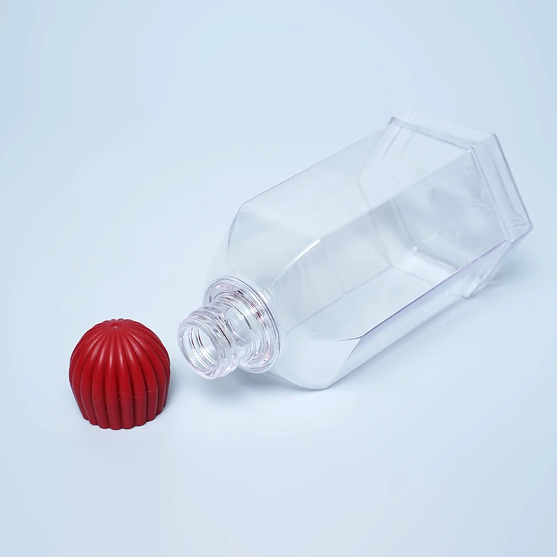 250ml Factory Price PETG Container 300ml Plastic Lotion Bottle With Red Ball Cap