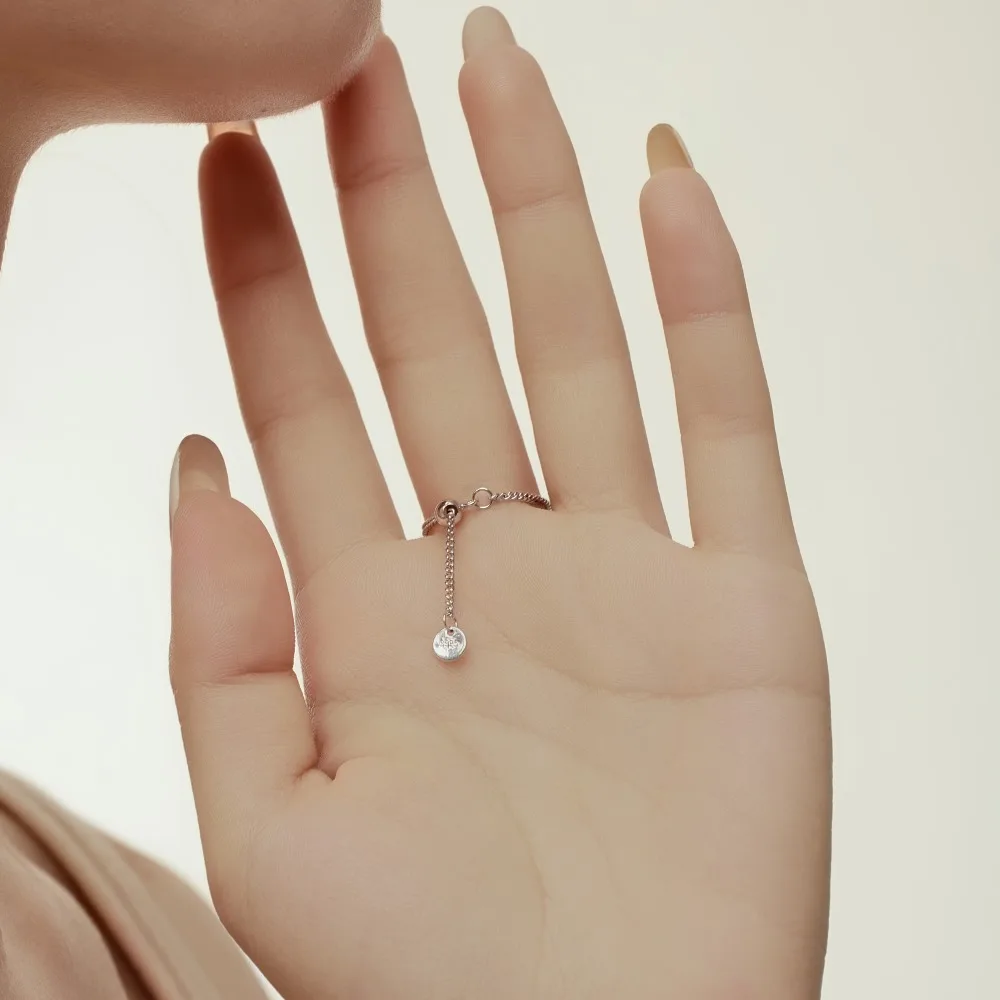 KAKODIY Unique Personalized Design Beautiful Rhodium 18K Gold Plated 925 Sterling Silver Chain 5A Zirconia Christmas Jewelry Ring detail 5