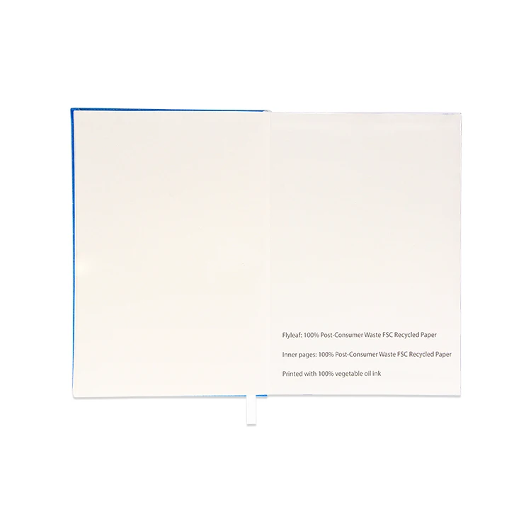 Grs Certificate Global Recycled Standard Notebook Fabric Linen Canvas Hard Cover Map Design