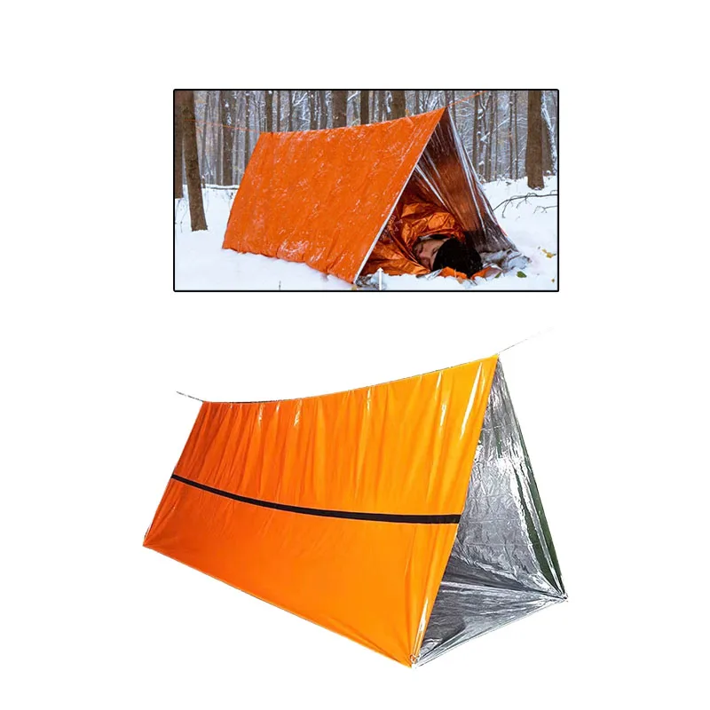 Emergency Tube Tent Survival Hiking Camping Shelter Outdoor Portable Waterproof 