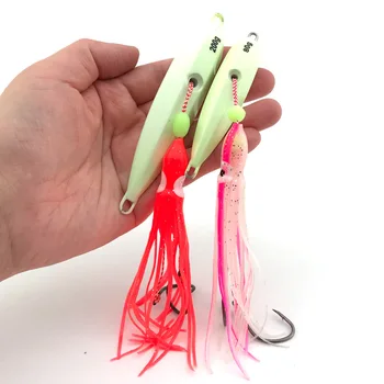 Cheery 40g-200g Saltwater Fishing Lure Artificial Bait Metal Head Skirts Octopus Slow Jig Inchiku Squid Lures for River Fishing – Metal Jig – view 2