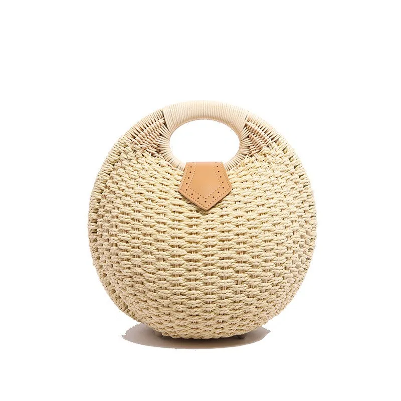 Sacs a Main Pour Femmes 2026 Nwe Factory Direct Paper Woven Beach Shoulder Bag Bulk Supply Women Vacation Handbag