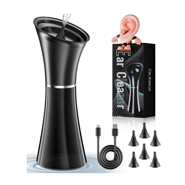 Upgraded Ear Wax Removal with One-Piece Waste Tank, Safe Cleaner with Water Temperature Sensor