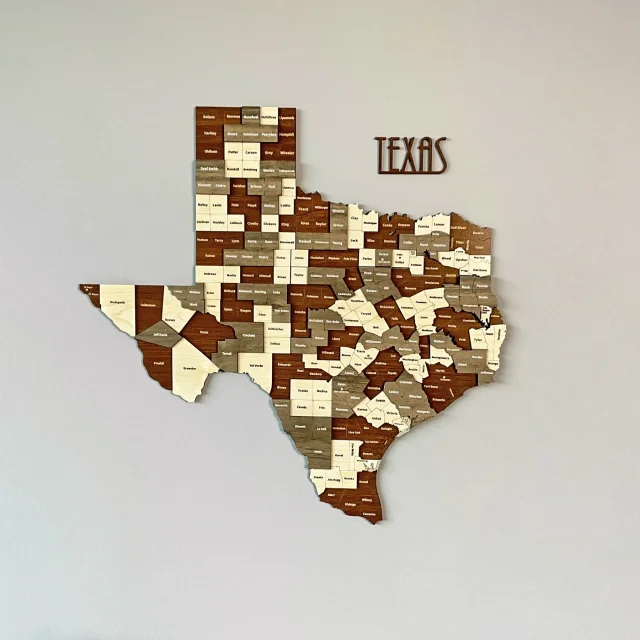 3D Wood World Map With Led Light Backboard World Travel Map