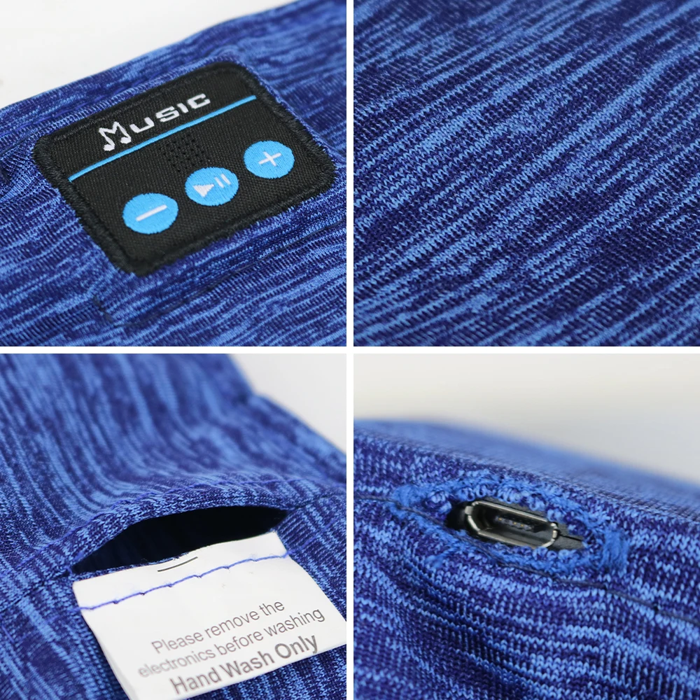 Washable Custom Logo Running Headband Sleep Mask with Wireless Eye Mask Sleeping Headband for Women Men
