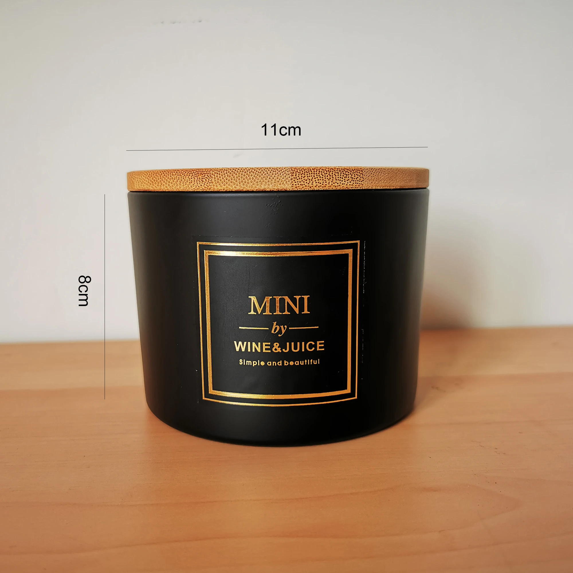 16oz 24oz Matte Black Frosted Candle Vessels Large Glass Container